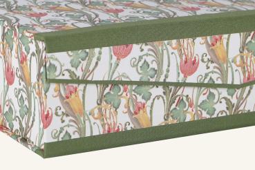 barock box with lid "Perugia"green, archive box